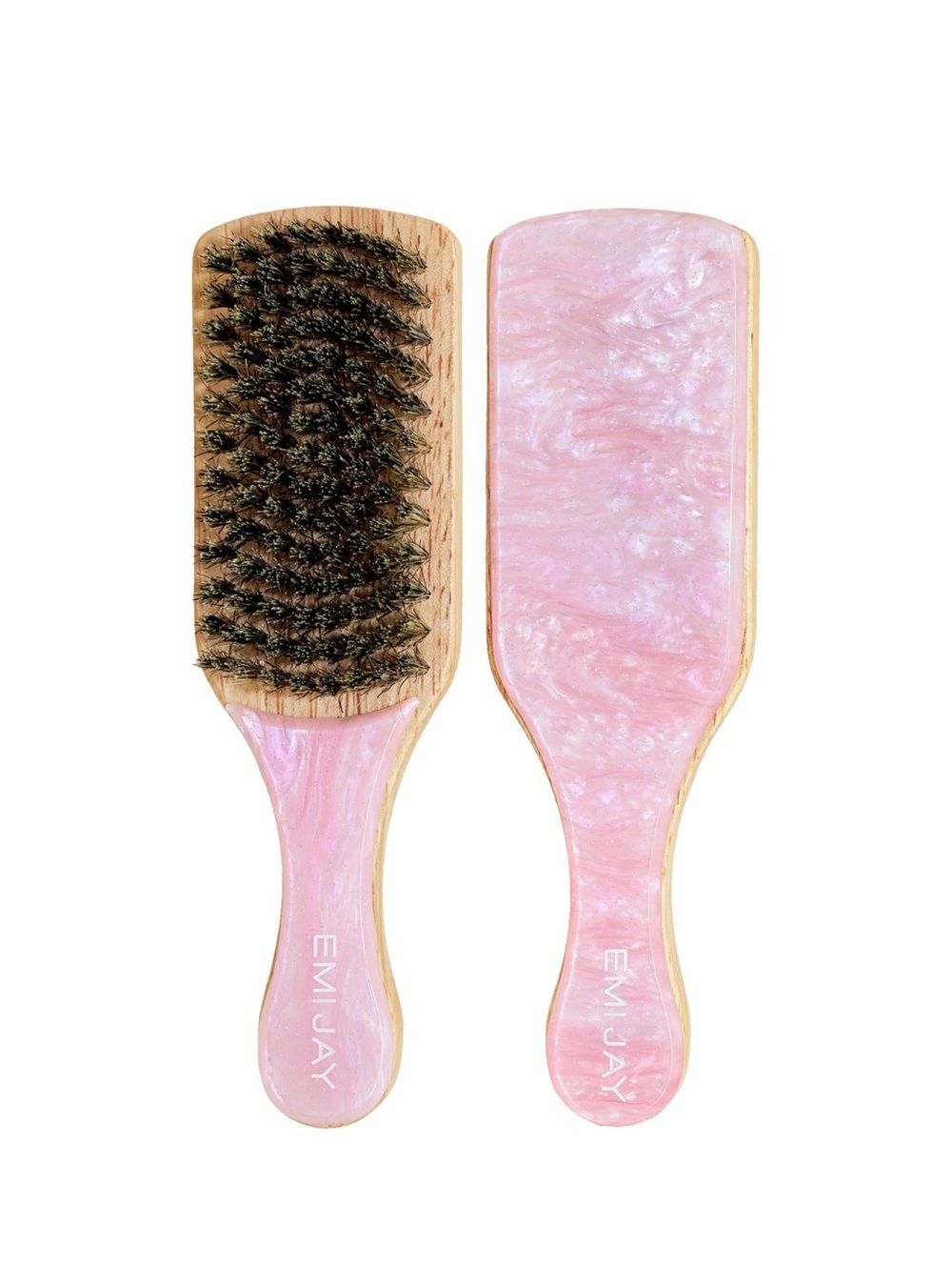 Emi jay mini boar bristle brush in pink sugar New in Box
